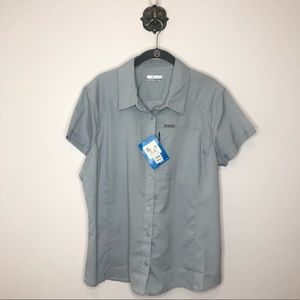 Columbia omni shade kestrel trail short sleeve button down shirt size XL